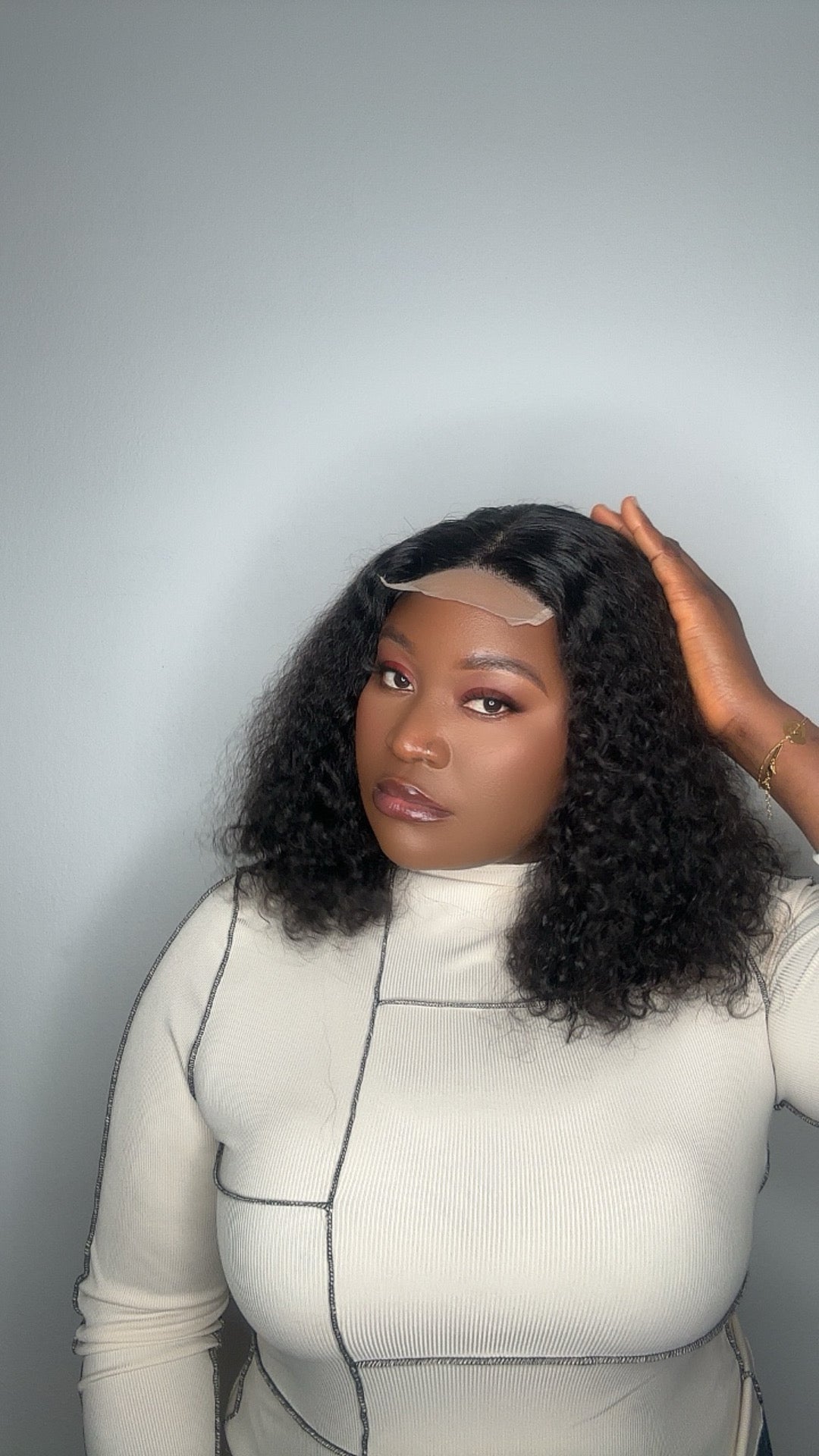 14 inches SDD 4x4 Closure Black Luxury Curls Virgin Hair Wig - Helens Couture