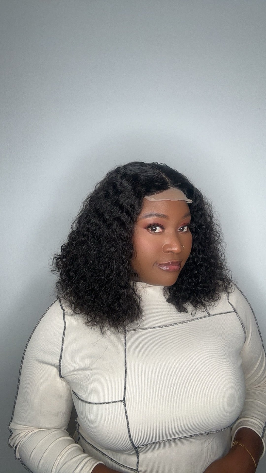 14 inches SDD 4x4 Closure Black Luxury Curls Virgin Hair Wig - Helens Couture