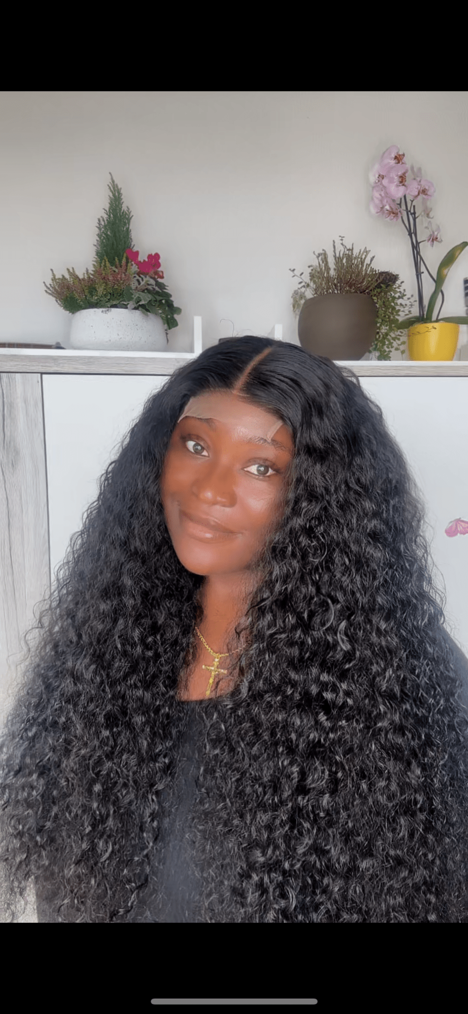 38 inches 4x4 Closure Black Burmese Curls Human Hair Wig - Helens Couture